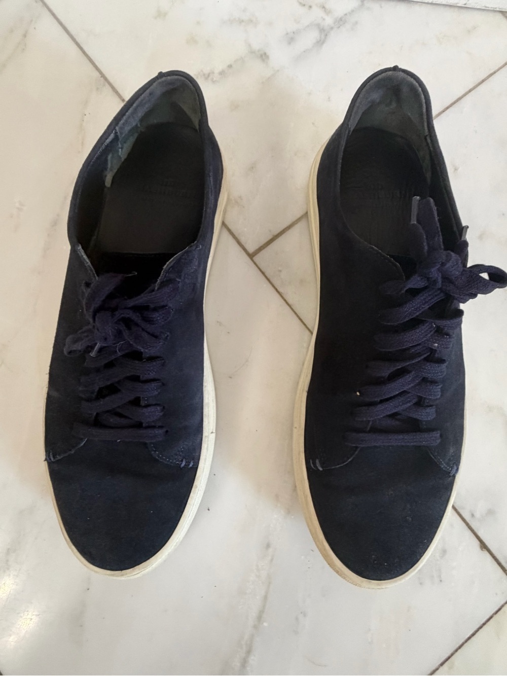 Sid Mashburn Men’s 11 Navy Blue Suede Leather flat sneakers - Picture 3 of 10